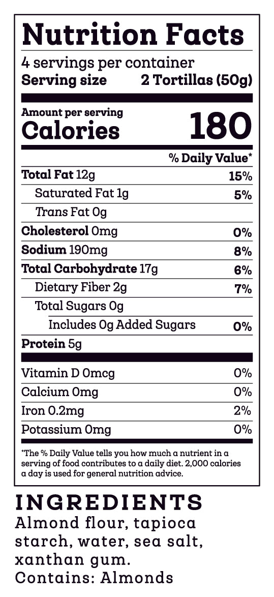 Grain Free Almond Flour Tortillas